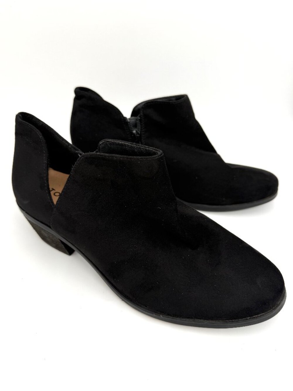 Torrid Black Faux Suede Ankle Boots - Size 8WW